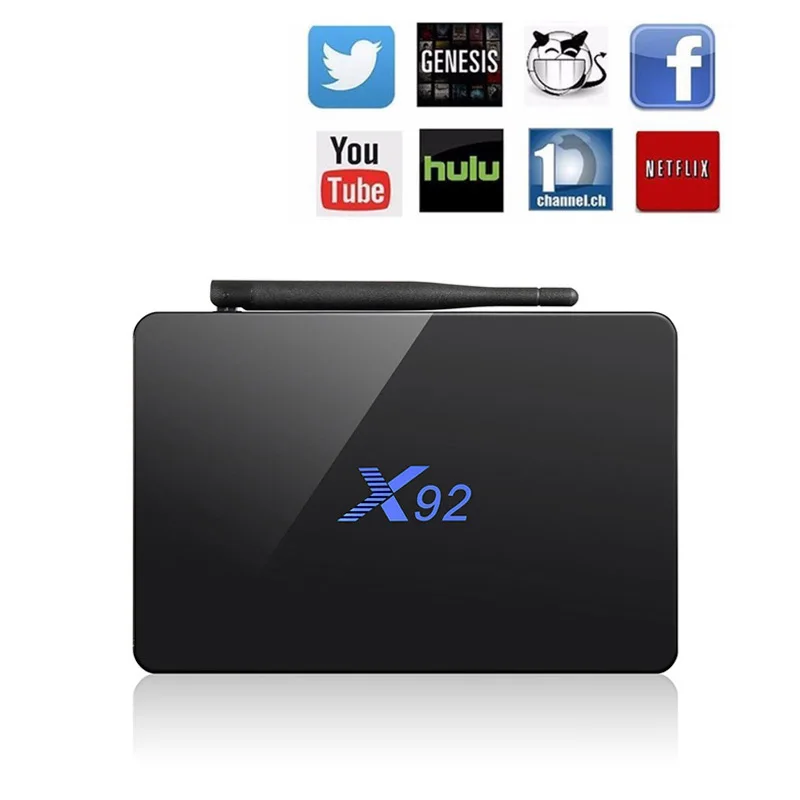 Original X92 TV Box 2GB RAM 16GB ROM Android 6.0 Genuine Amlogic S912 OCTA Core CPU 5G Wifi 4K H.265 X92 USB Smart Set-top Box
Original X92 TV Box 2GB RAM 16GB ROM Android 6.0 Genuine Amlogic S912 OCTA Core CPU 5G Wifi 4K H.265 X92 USB Smart Set-top Box