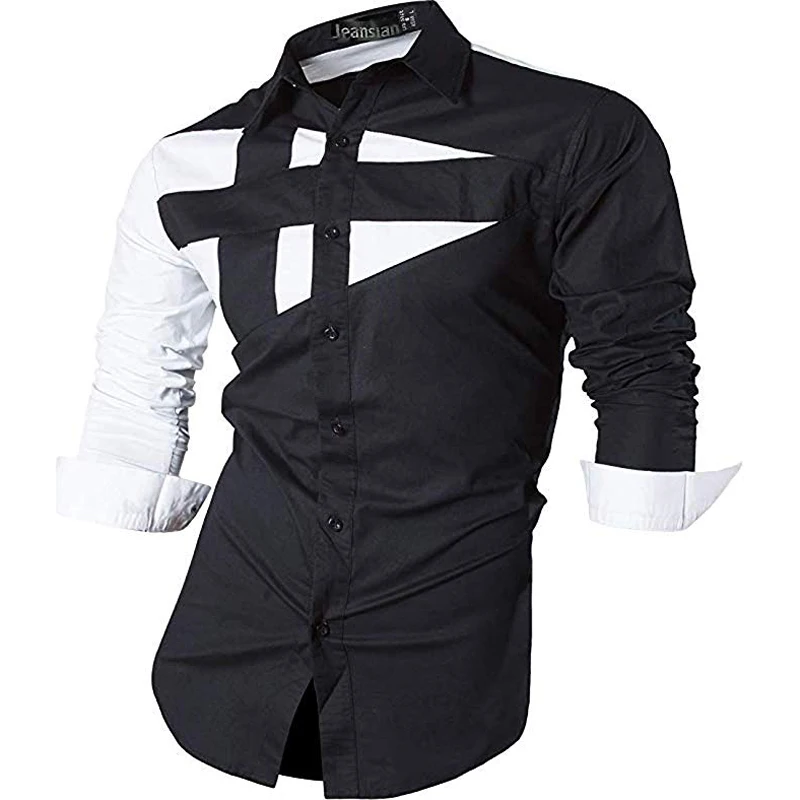 Jeansian Men's Dress Shirts Casual Stylish Long Sleeve Designer Button Down Slim Fit 8397 Black2
Jeansian Men's Dress Shirts Casual Stylish Long Sleeve Designer Button Down Slim Fit 8397 Black2