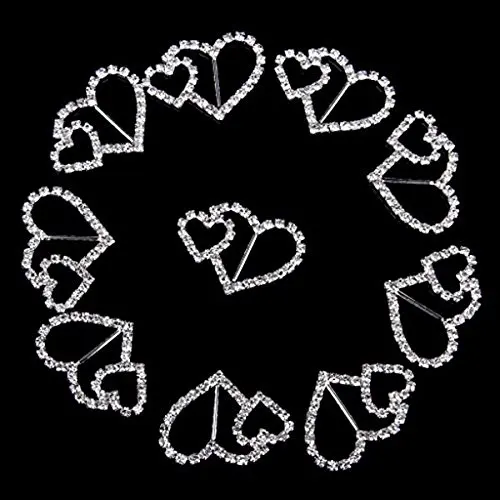 38mm 1 1/2" Diamante Double Heart Crystal Buckles / Ribbon Sliders perfect for wedding invitations
38mm 1 1/2" Diamante Double Heart Crystal Buckles / Ribbon Sliders perfect for wedding invitations
