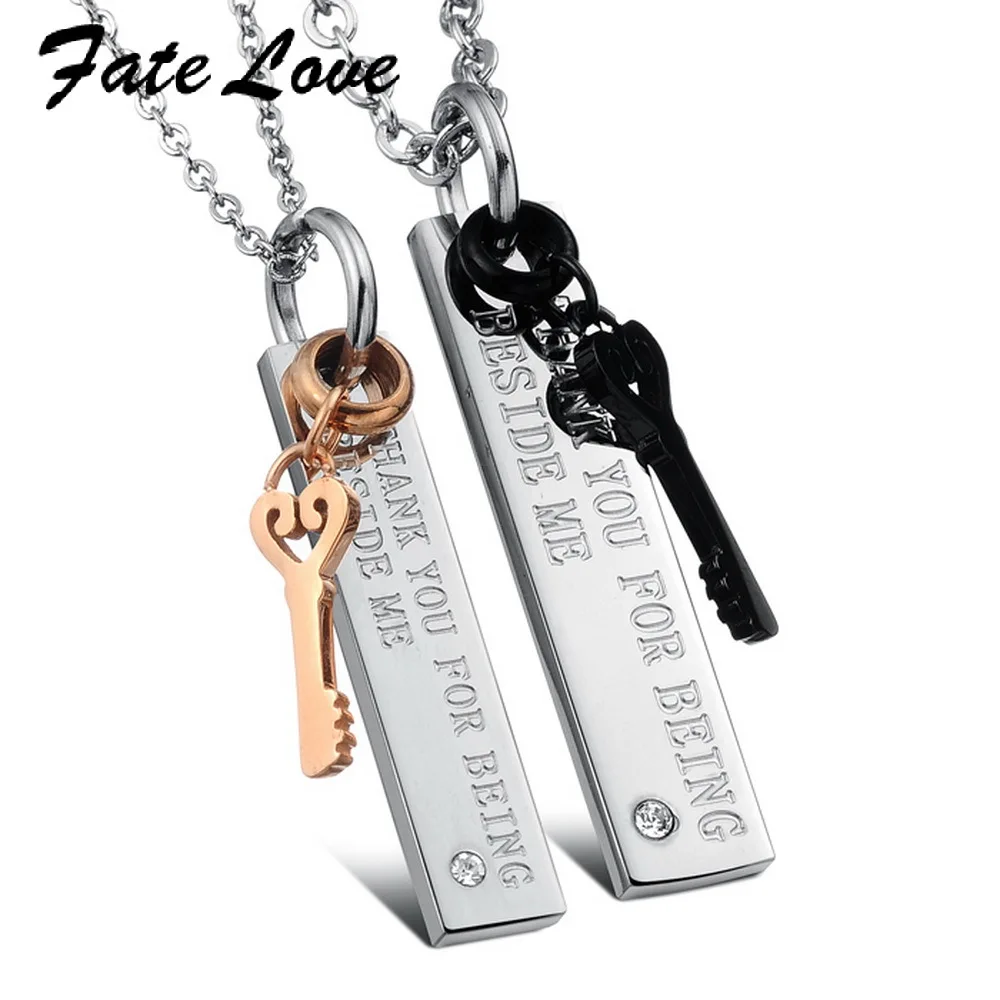 Fate Love New Fashion new arriave jewelry brand new jewelry lock lovers titanium steel necklace FL566
Fate Love New Fashion new arriave jewelry brand new jewelry lock lovers titanium steel necklace FL566