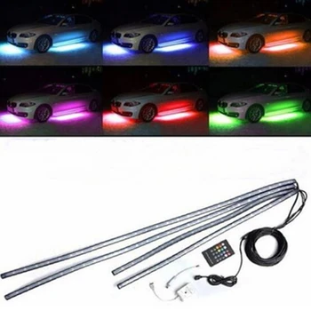 Car Underglow Flexible Strip LED Remote Control RGB Decorative Atmosphere Lamp Under Tube Underbody System Neon Light Kit
Car Underglow Flexible Strip LED Remote Control RGB Decorative Atmosphere Lamp Under Tube Underbody System Neon Light Kit