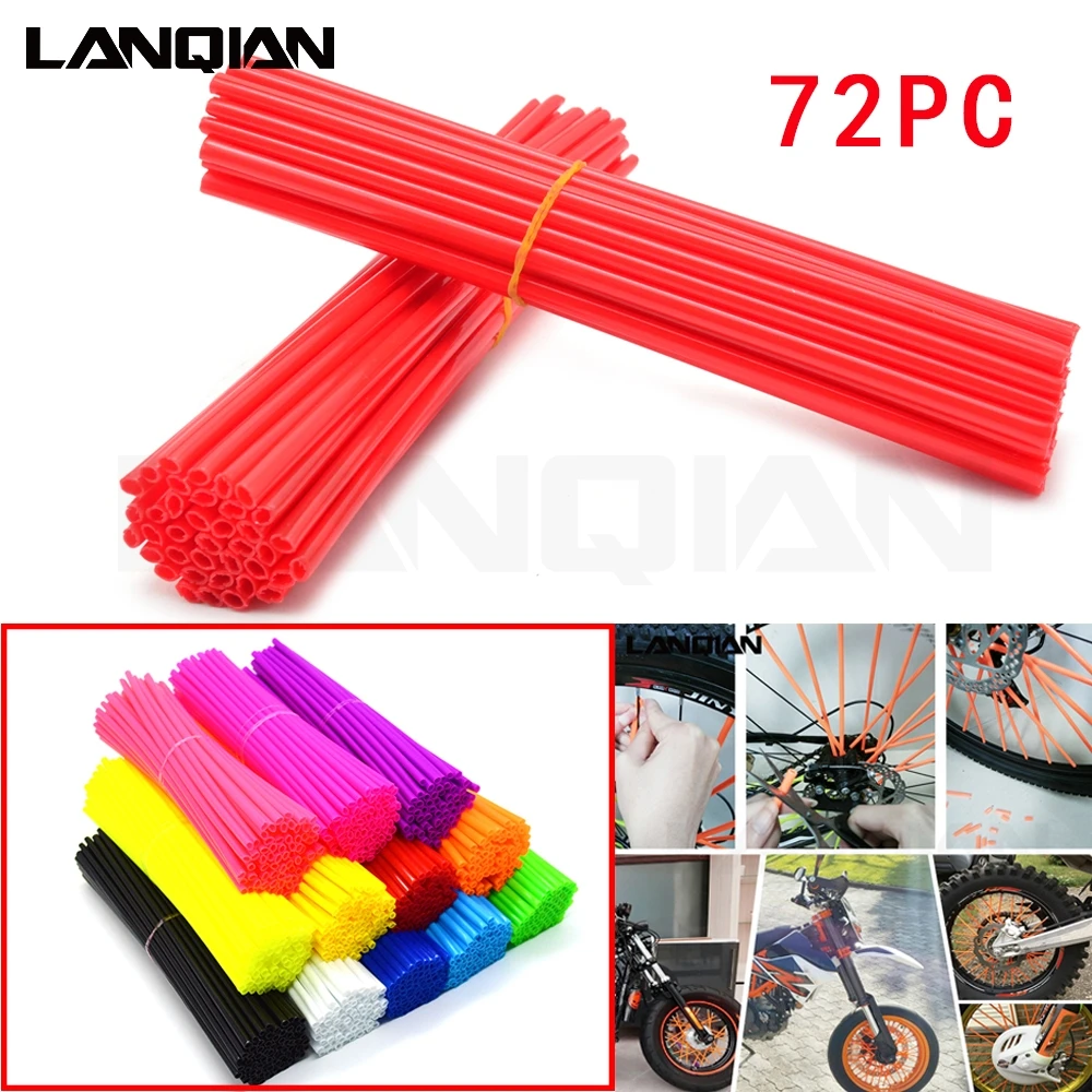 72Pcs Motorcycle Wheel Spoked Protector Wraps Rims Skin Trim Covers Pipe For Motocross Bicycle Bike Cool Accessories 11 Colors
72Pcs Motorcycle Wheel Spoked Protector Wraps Rims Skin Trim Covers Pipe For Motocross Bicycle Bike Cool Accessories 11 Colors