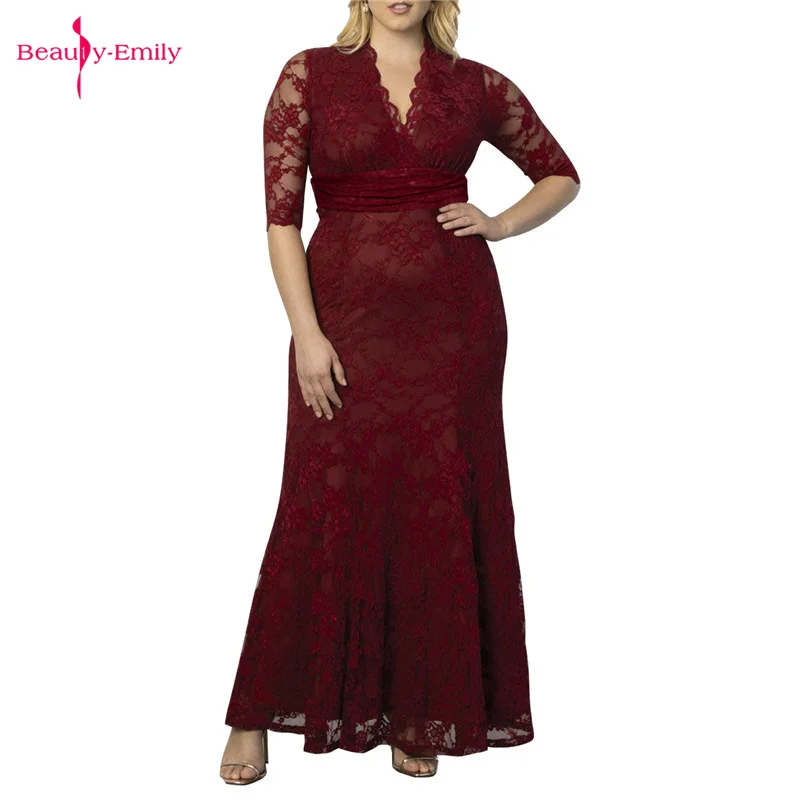 Beauty Emily 2019 Long Lace ever pretty Evening Gowns Party Dresses Half Sleeve V Neck Hollow Formal Occasion Plus Size Dresses
Beauty Emily 2019 Long Lace ever pretty Evening Gowns Party Dresses Half Sleeve V Neck Hollow Formal Occasion Plus Size Dresses