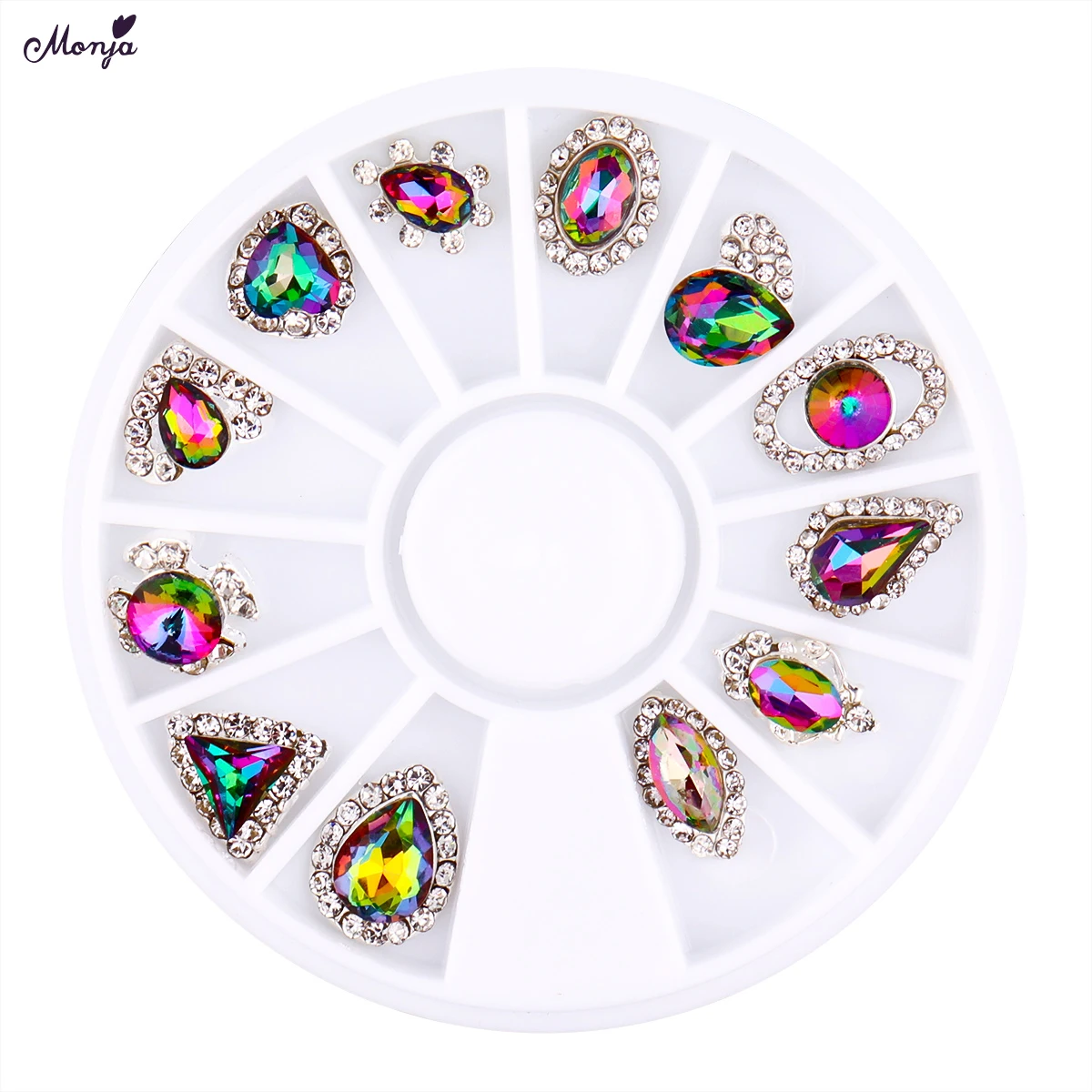 Monja 12pcs Nail Art 3D Colorful AB Rhinestone Diamond Crystal Charms Gem Decoration Wheel
Monja 12pcs Nail Art 3D Colorful AB Rhinestone Diamond Crystal Charms Gem Decoration Wheel