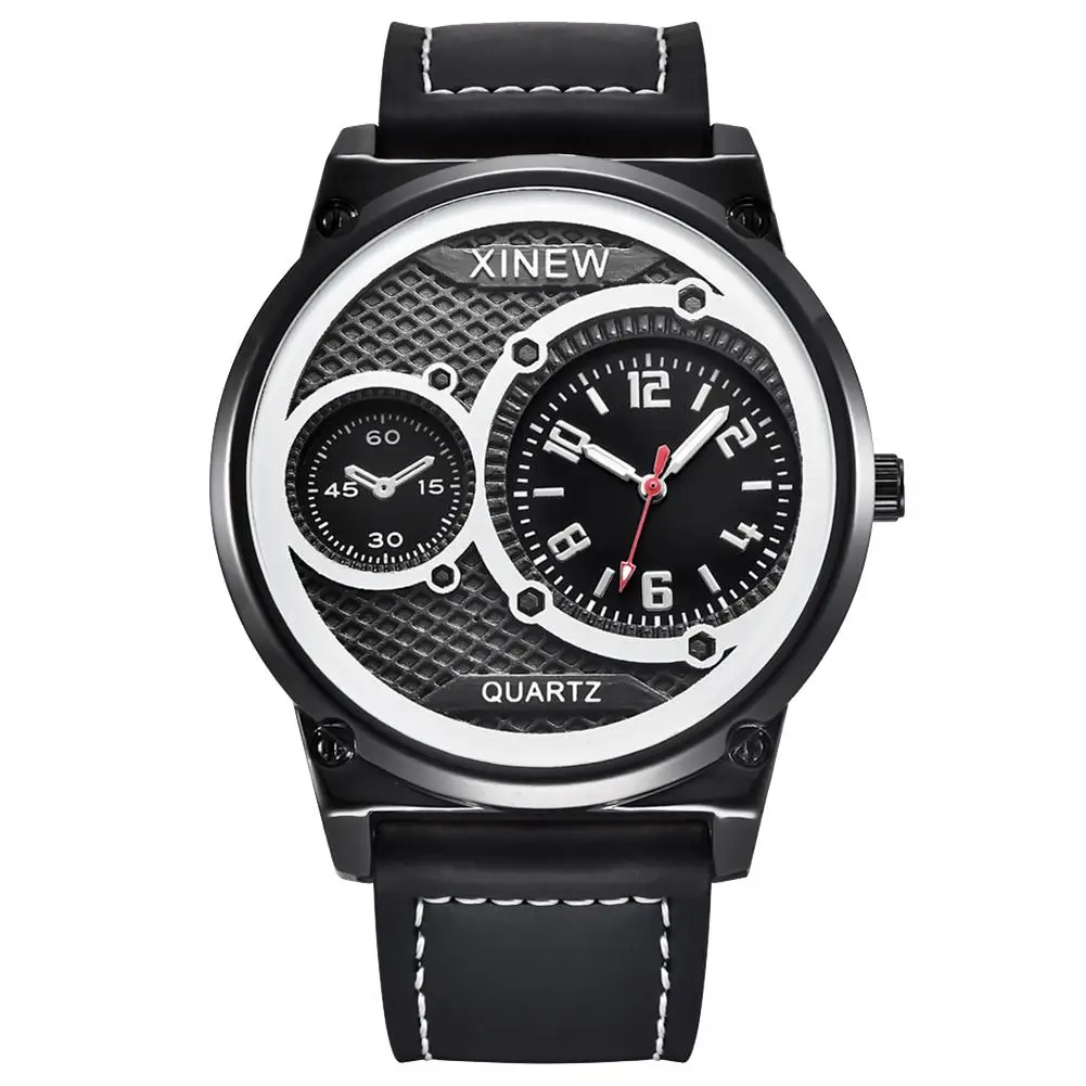 Bluelans XINEW Men Sub-dial Decor Faux Leather Strap Round Dial Analog Quartz Wrist Watch
Bluelans XINEW Men Sub-dial Decor Faux Leather Strap Round Dial Analog Quartz Wrist Watch