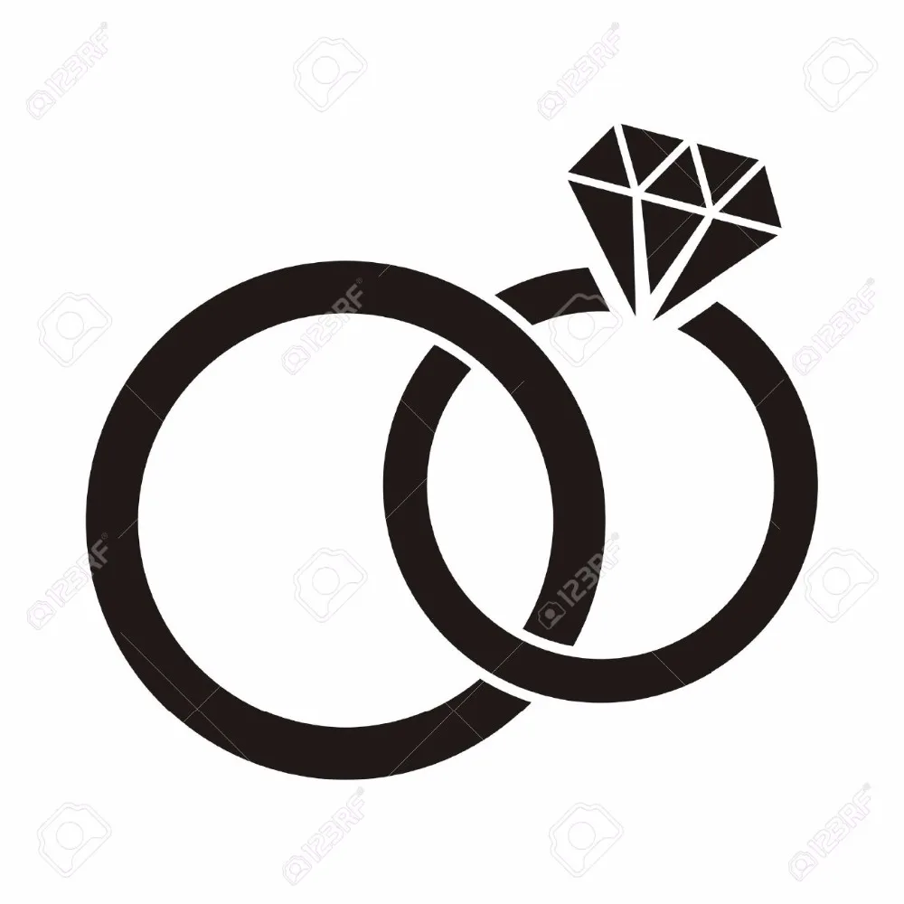 26049612-Illustration-mariage-noir-anneaux-ic-ne-sur-fond-blanc-Banque-d'images