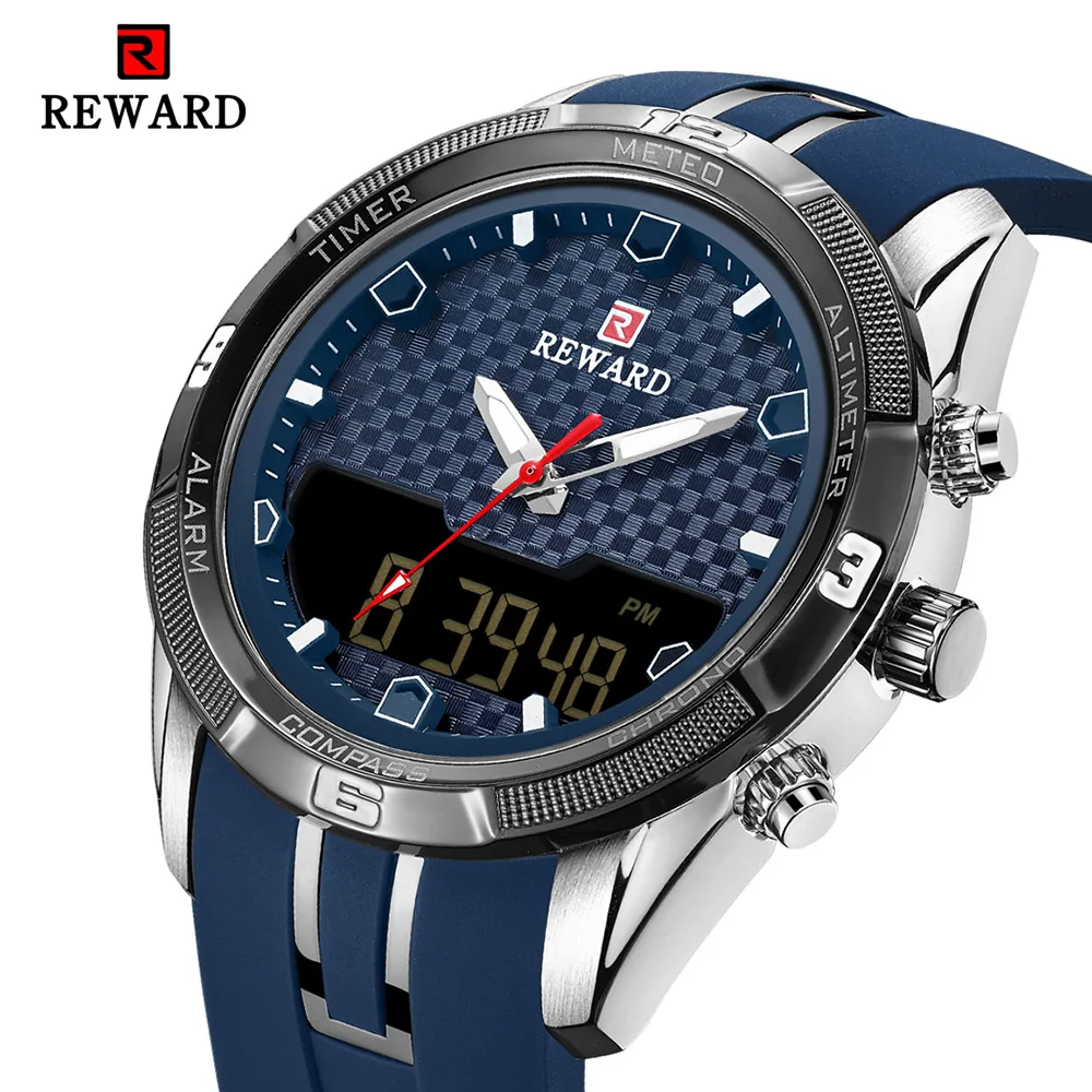 REWARD Fashion Men's LED Sport Quartz Watch Men Multifunction Waterproof Date Luminous Wrist Watches Men Clock Horloges Mannen
REWARD Fashion Men's LED Sport Quartz Watch Men Multifunction Waterproof Date Luminous Wrist Watches Men Clock Horloges Mannen