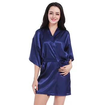 Women Fashion Autumn Bride Word Soft Faux Silk Sexy Half-sleeve Nightwear Bridesmaid Dressing Gowns Robes T6
Women Fashion Autumn Bride Word Soft Faux Silk Sexy Half-sleeve Nightwear Bridesmaid Dressing Gowns Robes T6