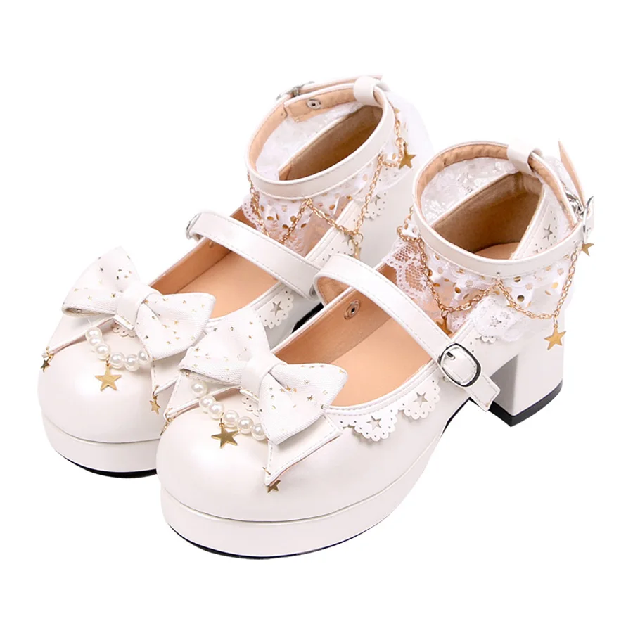 Sweet lolita shoes vintage cute lace bowknot round head thick heel women shoes princess kawaii shoes loli girl cosplay
Sweet lolita shoes vintage cute lace bowknot round head thick heel women shoes princess kawaii shoes loli girl cosplay