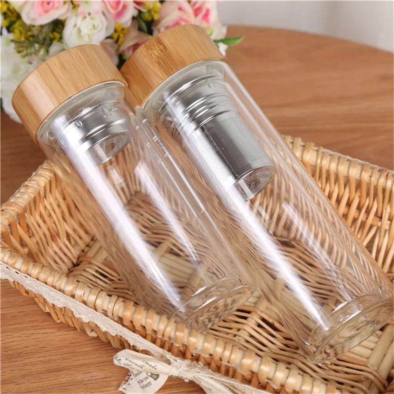 10pcs 350ml/450ml Bamboo lid Double Walled glass tea tumbler. Includes strainer and infuser basket
10pcs 350ml/450ml Bamboo lid Double Walled glass tea tumbler. Includes strainer and infuser basket