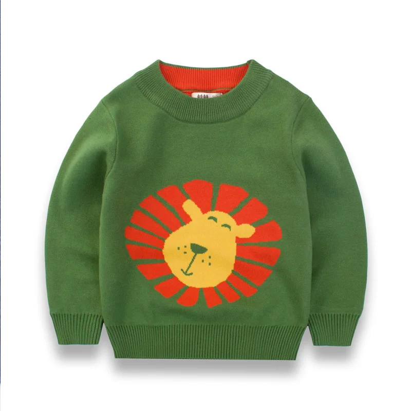 Lion Cute Boys Sweater Pullover Long Sleeve O-Neck Sweater For Baby Boys Cartoon Children Sweater Spring Autumn Boys Clothing
Lion Cute Boys Sweater Pullover Long Sleeve O-Neck Sweater For Baby Boys Cartoon Children Sweater Spring Autumn Boys Clothing
