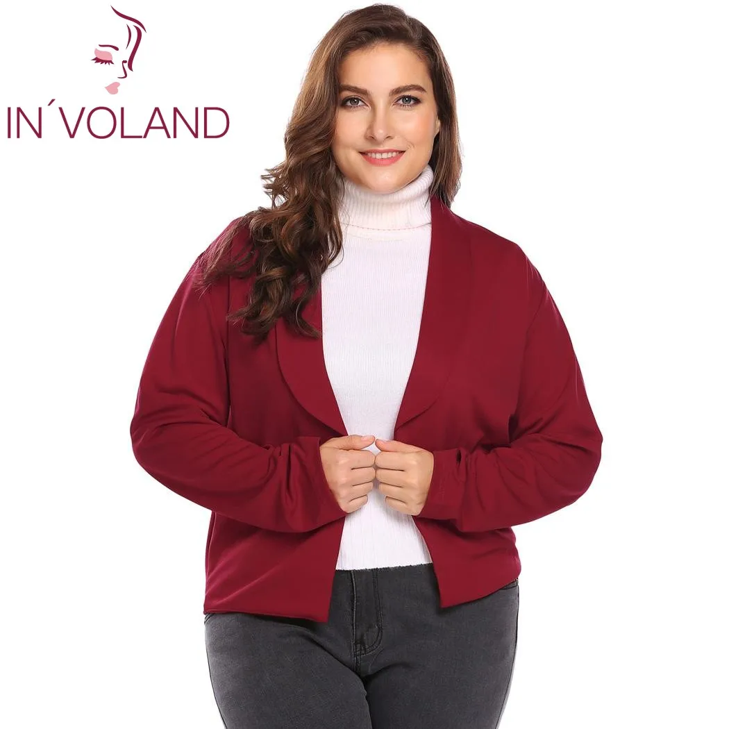 IN'VOLAND Women Blazer Coat Plus Size XL-5XL Autumn Winter Shawl Lapel Long Sleeve Open Front Casual Jacket Suit Tops Big Size
IN'VOLAND Women Blazer Coat Plus Size XL-5XL Autumn Winter Shawl Lapel Long Sleeve Open Front Casual Jacket Suit Tops Big Size