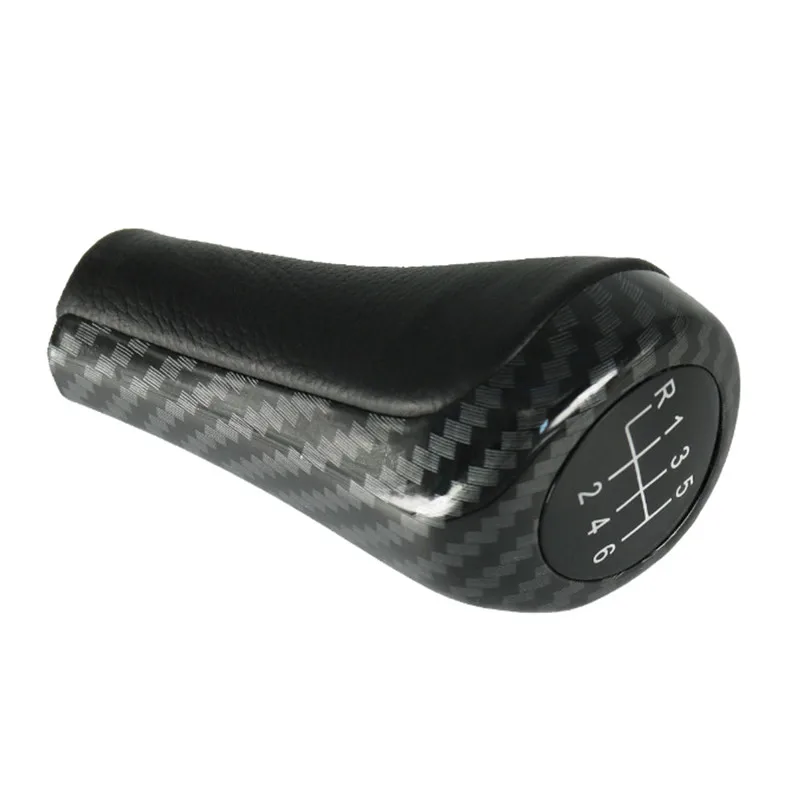 6-Speed-Gear-Shift-Knob-Carbon-Fiber-For-BMW-1-3-5-6-Series-E30