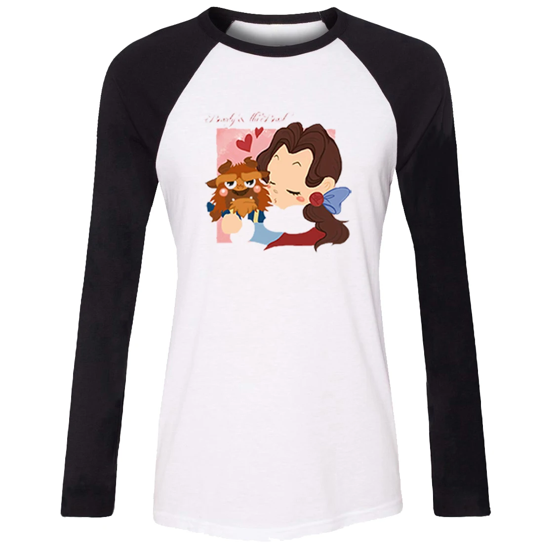 iDzn New Women's T-shirt Princess Bell Beauty and the Beast Loves Pattern Raglan Long Sleeve Girl's cotton T shirt Lady Tee Tops
iDzn New Women's T-shirt Princess Bell Beauty and the Beast Loves Pattern Raglan Long Sleeve Girl's cotton T shirt Lady Tee Tops