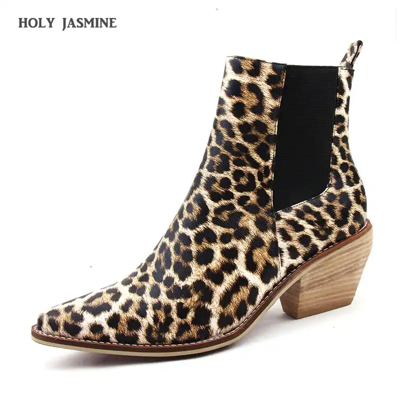 leopard chelsea boots womens