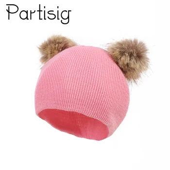 Baby Hat Crochet Double Pompom Baby Girl Hat Faux Raccoon Fur Baby Cap For Kids Girls Fashion Children's Accessories
Baby Hat Crochet Double Pompom Baby Girl Hat Faux Raccoon Fur Baby Cap For Kids Girls Fashion Children's Accessories