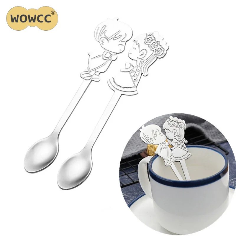 Stainless Steel Couple Coffee Spoon Creative Boy&girl Dessert Sugar Stirring Spoon Ice Cream yogurt Honey Teaspoon Accesories
Stainless Steel Couple Coffee Spoon Creative Boy&girl Dessert Sugar Stirring Spoon Ice Cream yogurt Honey Teaspoon Accesories