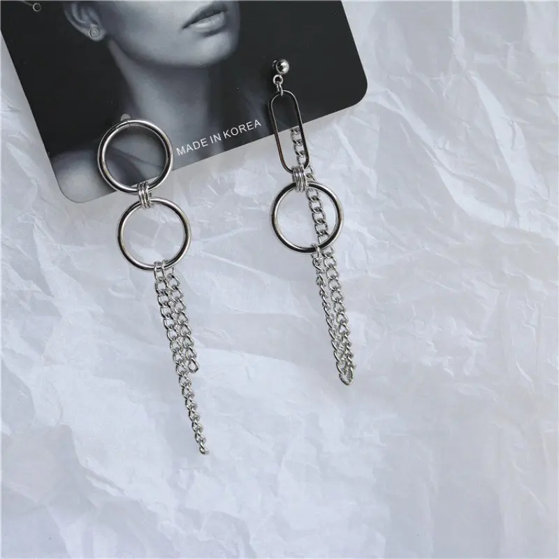 Asymmetric Tassel Chain Safety Pin Dangle Drop Earring Fashion Jewelry Exquisite Earrings
Asymmetric Tassel Chain Safety Pin Dangle Drop Earring Fashion Jewelry Exquisite Earrings