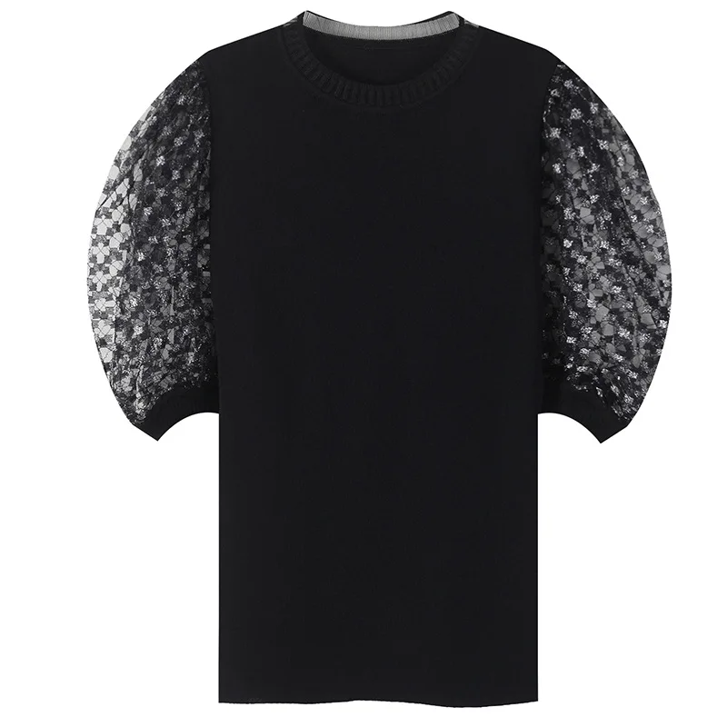 Women T-Shirt Knitted Lurex Embroidery Dot T Shirt Summer Elegant Bodycon Tees Runway Slim Jumper Short Sleeve Pullovers Top
Women T-Shirt Knitted Lurex Embroidery Dot T Shirt Summer Elegant Bodycon Tees Runway Slim Jumper Short Sleeve Pullovers Top