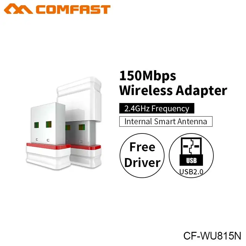 COMFAST CF-WU815N Wifi Adapter Mini Wireless 802.11n USB Network Card 150Mbps 2.4G Windows PC Receiver Wifi Dongle Plug And Play
COMFAST CF-WU815N Wifi Adapter Mini Wireless 802.11n USB Network Card 150Mbps 2.4G Windows PC Receiver Wifi Dongle Plug And Play