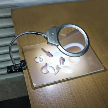 2.5X 107MM LED Illuminating Magnifier Metal Hose Magnifying Glass Desk Table Reading Lamp Light with Clamp
2.5X 107MM LED Illuminating Magnifier Metal Hose Magnifying Glass Desk Table Reading Lamp Light with Clamp