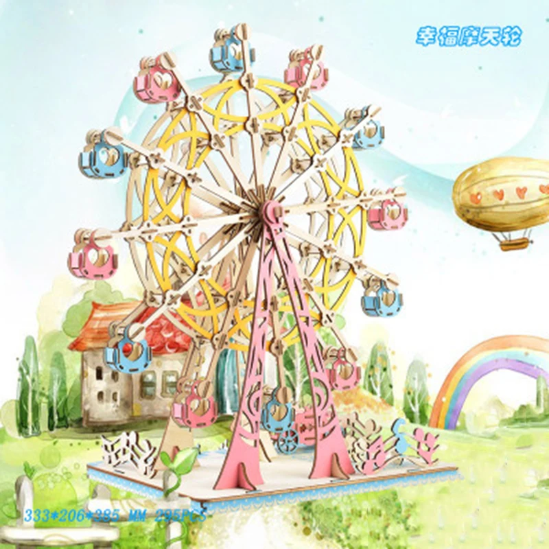 DIY 3D House and Ferris wheel Toys Puzzles Three-dimensional Jigsawpuzzle Laser Cutting Processing Handmade Toys
DIY 3D House and Ferris wheel Toys Puzzles Three-dimensional Jigsawpuzzle Laser Cutting Processing Handmade Toys