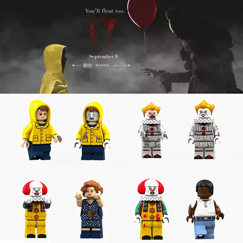 Legoing Figures Stephen King's It Pennywise Bill Richie Eddie Mike Stan Legoings Super Heroes Building Blocks Toys With Legoings
Legoing Figures Stephen King's It Pennywise Bill Richie Eddie Mike Stan Legoings Super Heroes Building Blocks Toys With Legoings