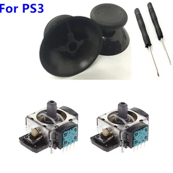 

2 Sets 3D Analog Joystick 4pin Sensor Module Potentiometer with Thumb Sticks for Sony Playstation 3 PS3 Controller Repair Parts