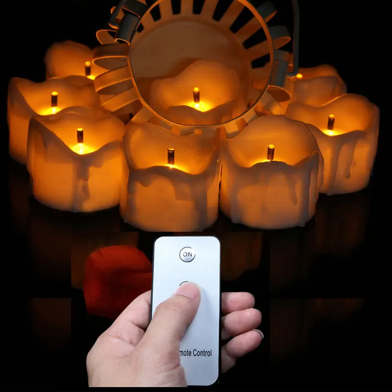 Pack of 6 or 12 Flickering battery candles with remote,flameless led candles for home,battery powered halloween candles
Pack of 6 or 12 Flickering battery candles with remote,flameless led candles for home,battery powered halloween candles