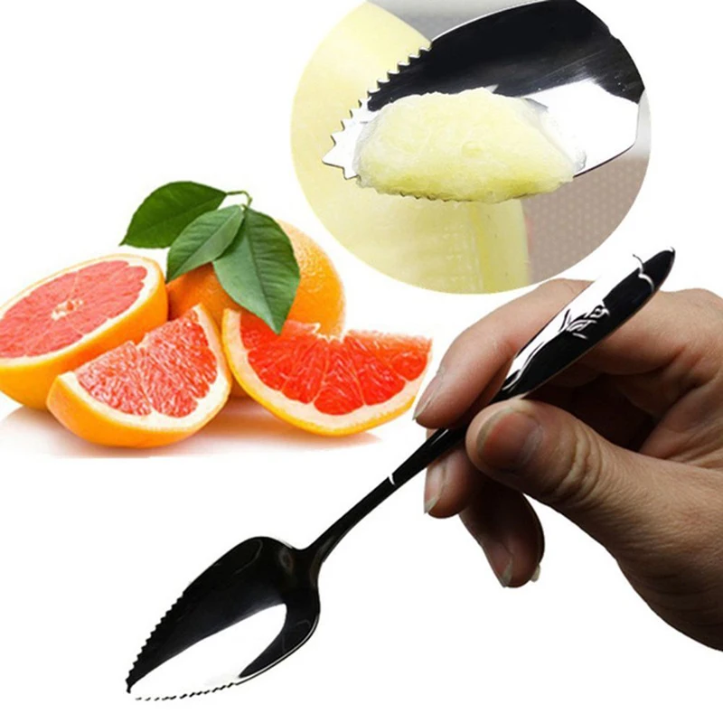 Stainless Steel Serrated Spoon Dessert Spoons Serrated Edge Baby Fruit Puree Grapefruit Spatula Tableware Kitchen Accessories
Stainless Steel Serrated Spoon Dessert Spoons Serrated Edge Baby Fruit Puree Grapefruit Spatula Tableware Kitchen Accessories