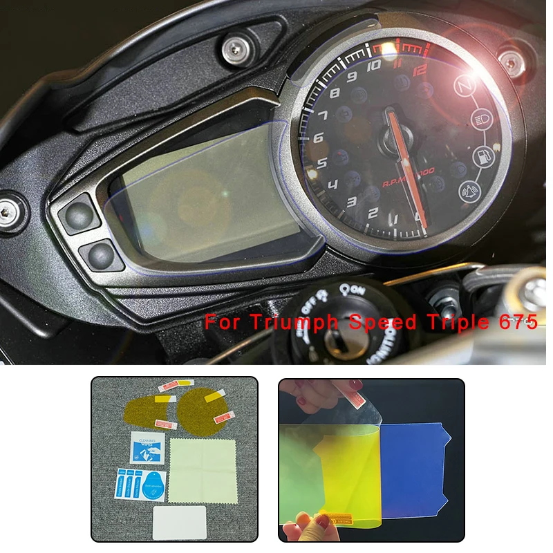 Free Shipping Blue Light Cluster Scratch Protection Film Screen Protector For Triumph Speed Triple 675
Free Shipping Blue Light Cluster Scratch Protection Film Screen Protector For Triumph Speed Triple 675
