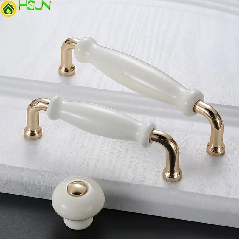 White Ceramic Door Handles European Elegant Furniture Drawer Pulls Bedroom Cabinet
White Ceramic Door Handles European Elegant Furniture Drawer Pulls Bedroom Cabinet