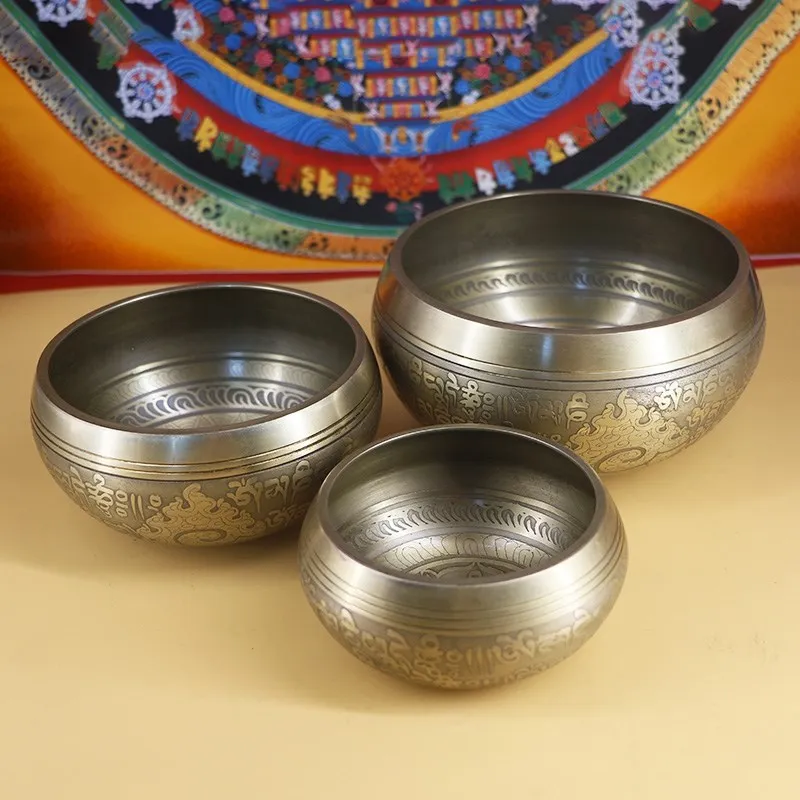 New Arrival Yoga Mediation Buddist Religion Nepal Singing Bowls Meditation therapy bowl Buddha Hall supply table ornament bo
New Arrival Yoga Mediation Buddist Religion Nepal Singing Bowls Meditation therapy bowl Buddha Hall supply table ornament bo