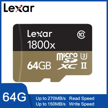 Lexar Micro SD Card 1800x microsd 64GB 270MB/s sdxc U3 32GB cartao de memoria Class 10 Memory Flash TF Card for smartphone
Lexar Micro SD Card 1800x microsd 64GB 270MB/s sdxc U3 32GB cartao de memoria Class 10 Memory Flash TF Card for smartphone