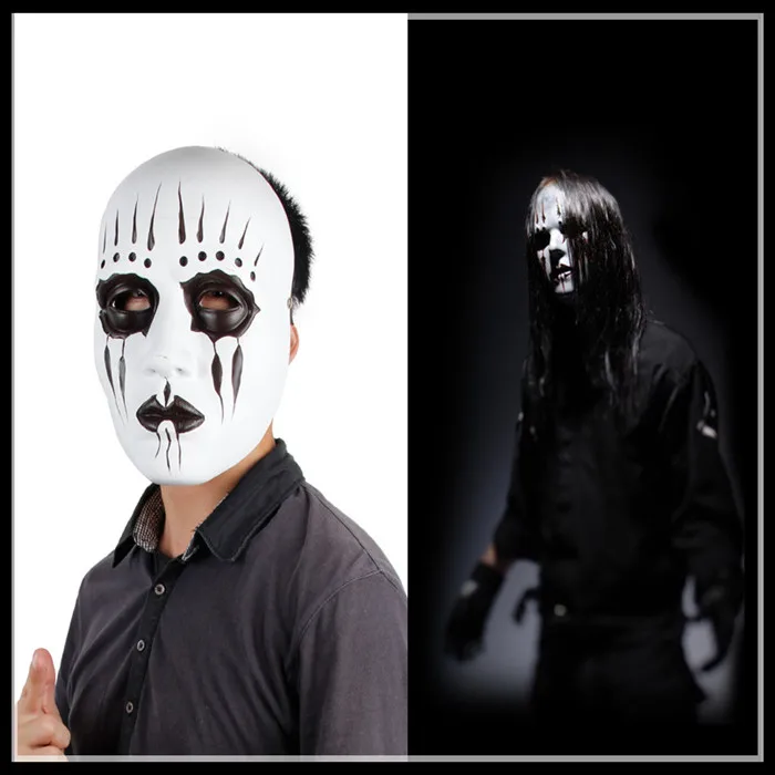 

Top Resin Gmask Slipknot Joey Cosplay Mask Scary Mask White Slipknot Mask Adult Fancy Costume Party Masquerade Halloween Props