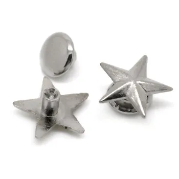 50Sets Silver Tone Punk Star Pentacle Spike Rivet Studs Spots Bag Shoes Clothes Crafts Findings 11x11mm(3/8"x3/8") 7mm
50Sets Silver Tone Punk Star Pentacle Spike Rivet Studs Spots Bag Shoes Clothes Crafts Findings 11x11mm(3/8"x3/8") 7mm