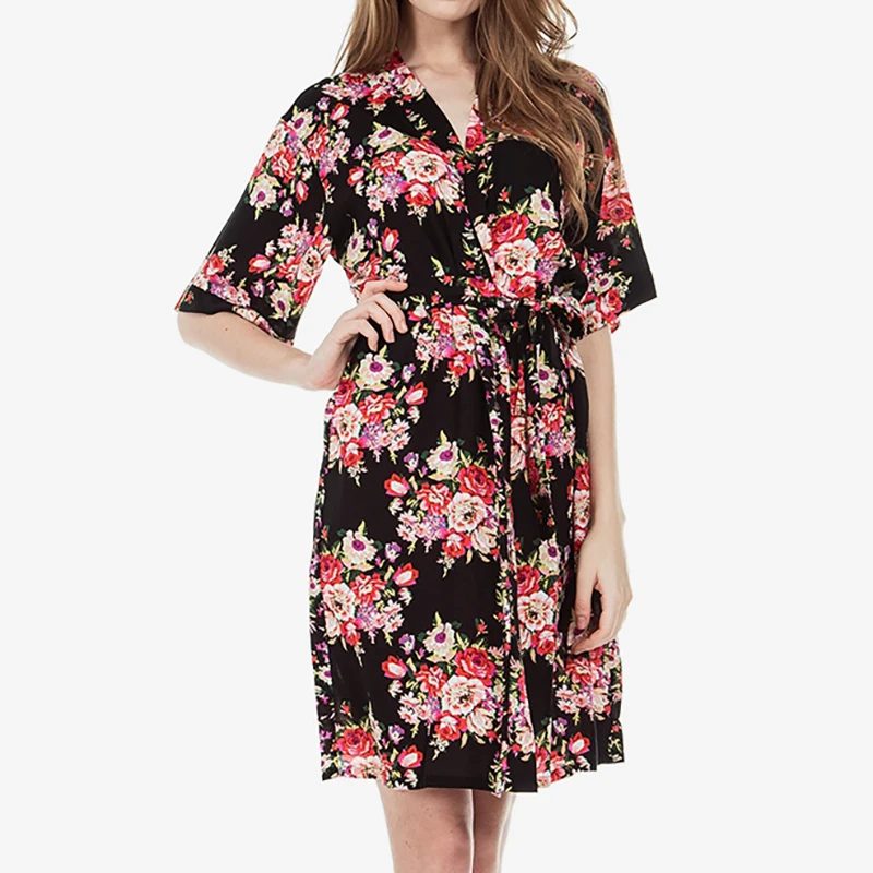 Women's Flower Print Kimono Half Sleeve Sleeprobe Thin Nightgown Lady Bow Tie Vintage Bathrobe 2019 Autumn Female Sexy Clothes
Women's Flower Print Kimono Half Sleeve Sleeprobe Thin Nightgown Lady Bow Tie Vintage Bathrobe 2019 Autumn Female Sexy Clothes