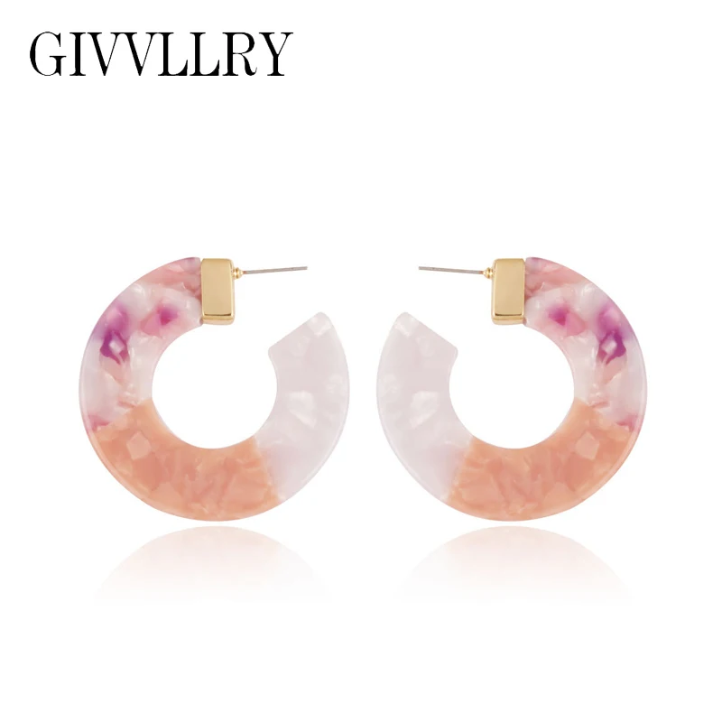 GIVVLLRY Vintage Resin Hoop Earrings for Women Creative Gradient Color Marble Pattern Acrylic Big Round Earrings Fashion Jewelry
GIVVLLRY Vintage Resin Hoop Earrings for Women Creative Gradient Color Marble Pattern Acrylic Big Round Earrings Fashion Jewelry