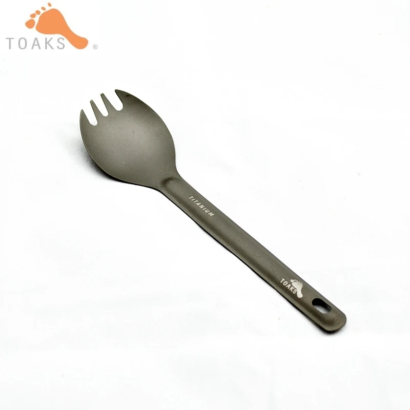 Toaks Titanium Dinner Spoon Fork Titanium Spork Lightweight 12.5g for Kitchen Dinner Use Multi-function with Hook SLV-04
Toaks Titanium Dinner Spoon Fork Titanium Spork Lightweight 12.5g for Kitchen Dinner Use Multi-function with Hook SLV-04