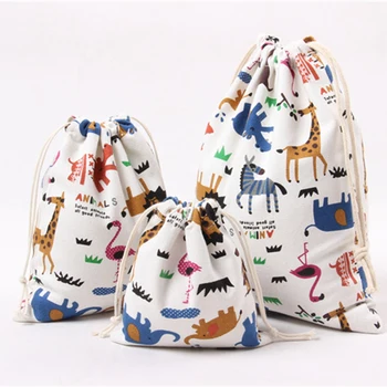 Cartoon Animals Printed Storage Bags Baby Clothing Kids Toys Organizer Drawstring Candy Bags Cotton Linen Jewelry Cosmetic Pouch
Cartoon Animals Printed Storage Bags Baby Clothing Kids Toys Organizer Drawstring Candy Bags Cotton Linen Jewelry Cosmetic Pouch