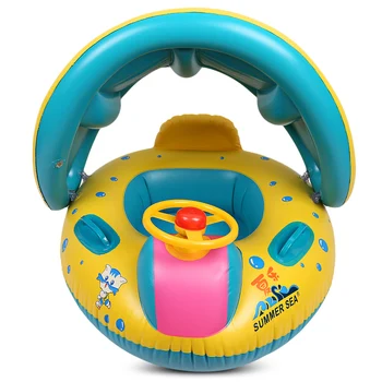 Inflatable Baby Float Seat Boat With Canopy Infant Swim Rings Baby Swimming Pool Accessories Baby Kids' Floats With Sun Shade
Inflatable Baby Float Seat Boat With Canopy Infant Swim Rings Baby Swimming Pool Accessories Baby Kids' Floats With Sun Shade