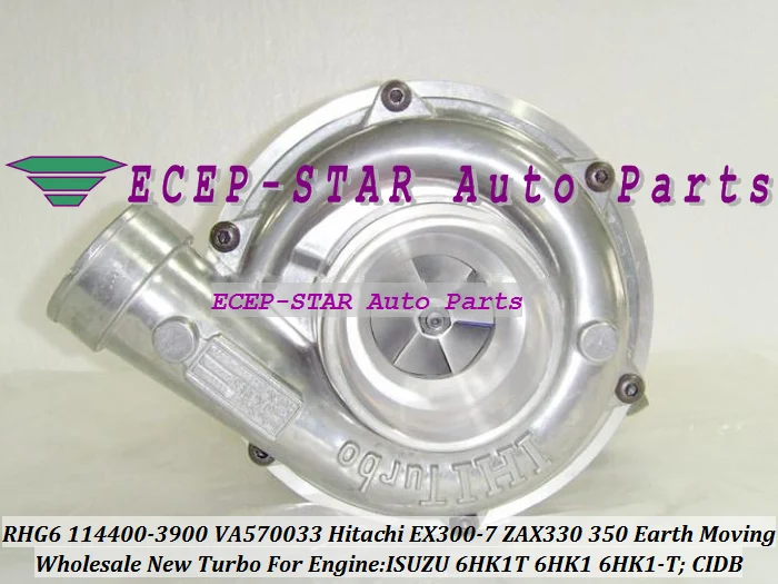 RHG6 CIDB 114400-3900 VA570033 1144003900 114400-3980 Turbo For HITACHI EX300-7 ZAX330 Earth Moving For ISUZU 6HK1T 6HK1 6HK1-T (4)