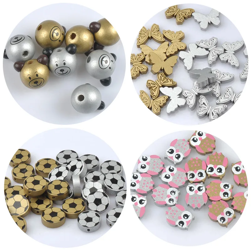 20pcs/lot Printed Cartoon Wooden Beads Bear Butterfly Owl Soccer Natural Wood Beads for DIY Bracelet Necklace Jewelry Making
20pcs/lot Printed Cartoon Wooden Beads Bear Butterfly Owl Soccer Natural Wood Beads for DIY Bracelet Necklace Jewelry Making