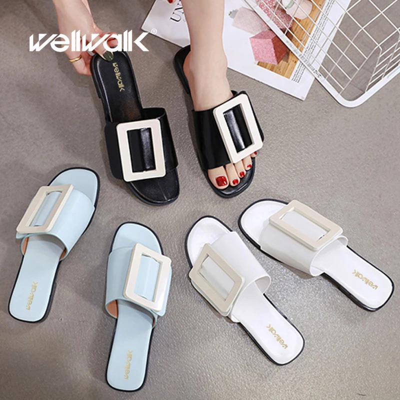 Summer Slippers Fashion Buckle Slides Women Indoor Shoes Square Toe Slippers Slides Ladies Home Shoes Female Flats
Summer Slippers Fashion Buckle Slides Women Indoor Shoes Square Toe Slippers Slides Ladies Home Shoes Female Flats