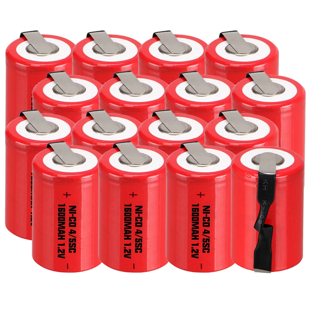 Lowest price 16 piece 4/5SC battery 1.2v batteries rechargeable 1600mAh nicd battery for power tools akkumulator
Lowest price 16 piece 4/5SC battery 1.2v batteries rechargeable 1600mAh nicd battery for power tools akkumulator