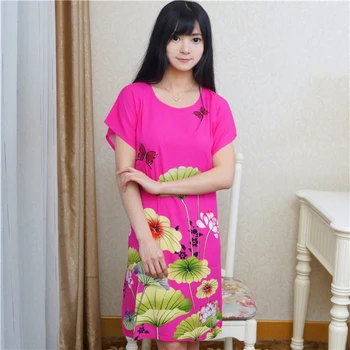 Plum Hot Sale Summer Short Sleeve Cotton Robe Dress Ladies Casual Lounge Sleepwear Nightdress Flower Bathrobe Gown One Size 1918
Plum Hot Sale Summer Short Sleeve Cotton Robe Dress Ladies Casual Lounge Sleepwear Nightdress Flower Bathrobe Gown One Size 1918