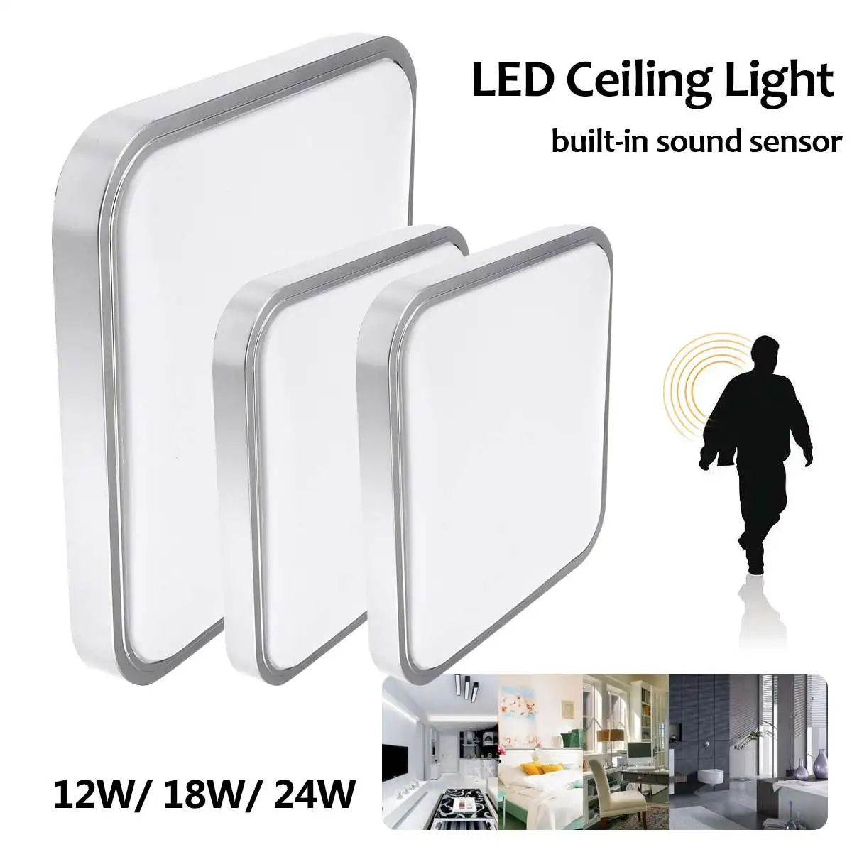 1Pcs 15W/18W/24W Flush Mount Bulkhead LED Ceiling Lights Modern Microwave Sensor Sound Control Lamp For Living Room Bedroom
1Pcs 15W/18W/24W Flush Mount Bulkhead LED Ceiling Lights Modern Microwave Sensor Sound Control Lamp For Living Room Bedroom