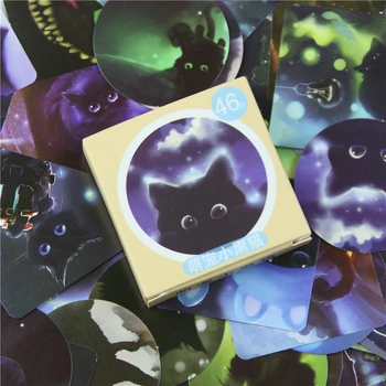 46 Pcs/box Black Cat Mini Paper Sticker Decoration Diy Diary Scrapbooking Sealing Sticker Kawaii Stationery Memo Pad
46 Pcs/box Black Cat Mini Paper Sticker Decoration Diy Diary Scrapbooking Sealing Sticker Kawaii Stationery Memo Pad
