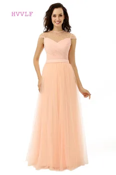 HVVLF Elegant Evening Dresses 2019 A-line High Collar Cap Sleeves Coral Tulle Pearls Long Evening Gown Prom Dress Real Photo
HVVLF Elegant Evening Dresses 2019 A-line High Collar Cap Sleeves Coral Tulle Pearls Long Evening Gown Prom Dress Real Photo
