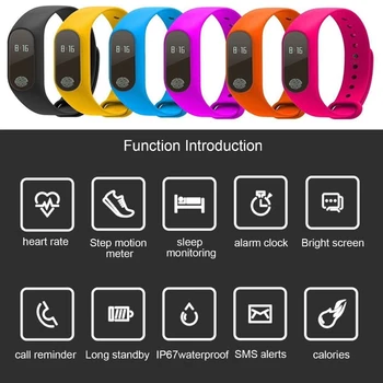 Sport Watch for Men Women M2 Smart Bracelet Heart Rate Monitor Fitness Tracker Pedometer Alarm Clock Live Waterproof Wristband
Sport Watch for Men Women M2 Smart Bracelet Heart Rate Monitor Fitness Tracker Pedometer Alarm Clock Live Waterproof Wristband